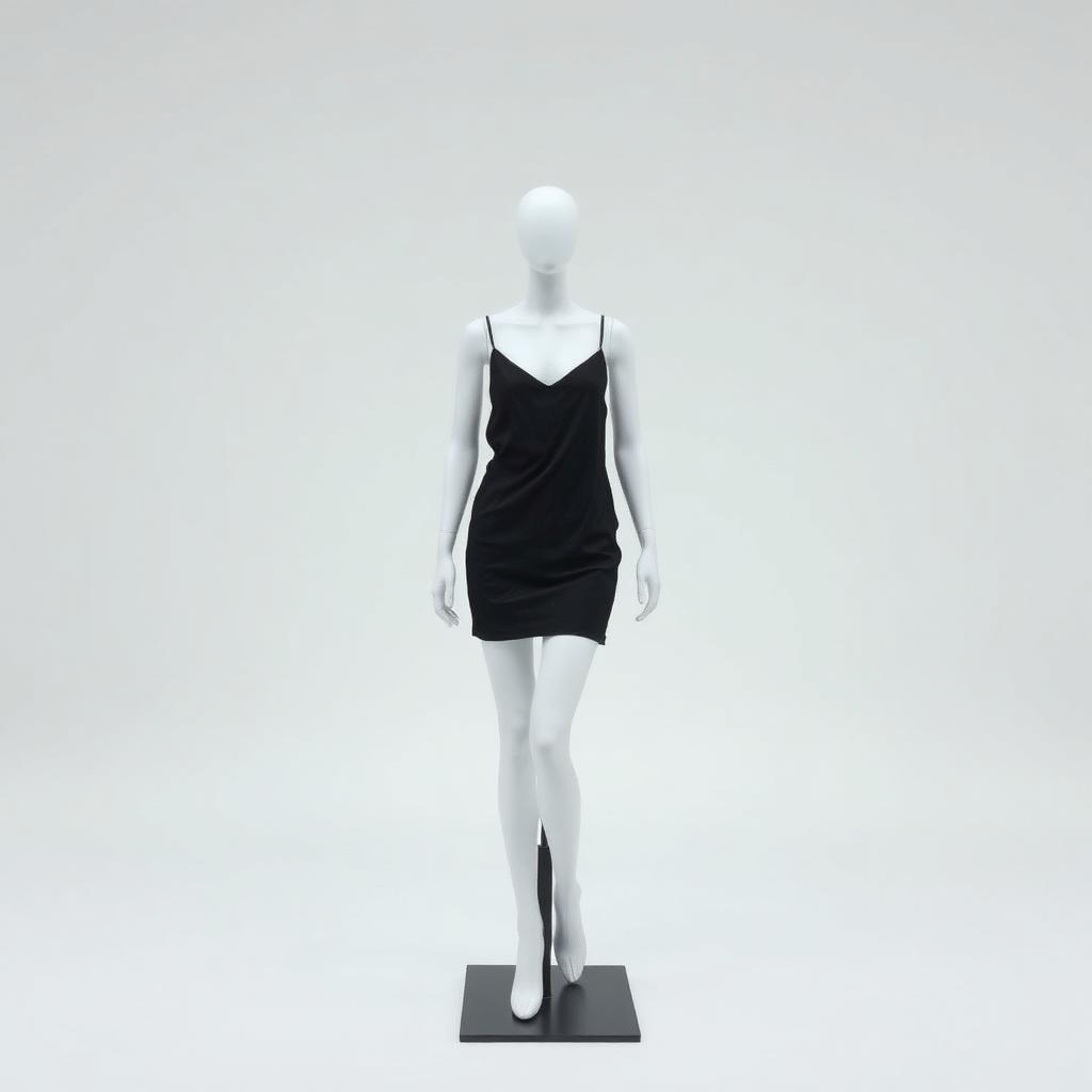 Mini Slip Dress — Black